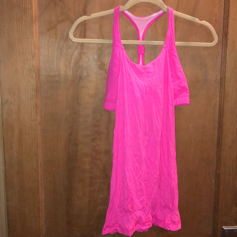 Iuluemon bra tank. HOT PINK!
